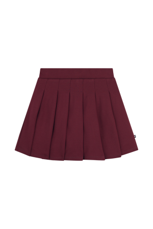 Rok effen, plooien dark bordeaux