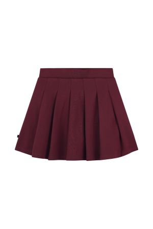 Rok effen, plooien dark bordeaux