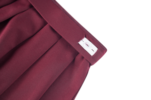 Rok effen, plooien dark bordeaux