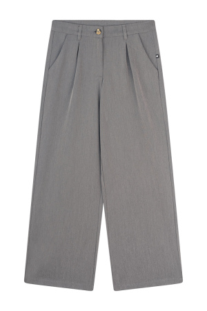 Broek bandplooien  dark grey melan