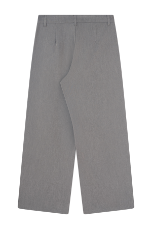 Broek bandplooien  dark grey melan