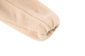 Jas met rits in teddy soft beige