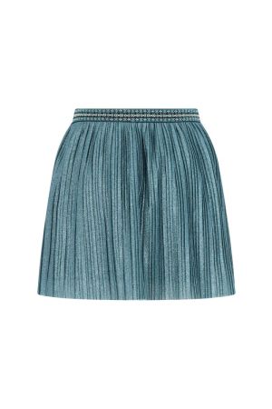 Rok plisse glitter aqua