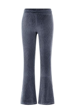 Broek flaire zachte stof ice grey