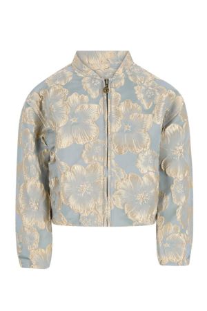 Jas jacquard goud aqua