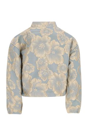 Jas jacquard goud aqua