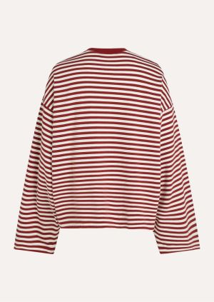 T-shirt gestreept wild rouge