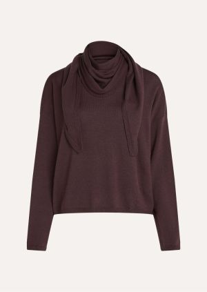 Pull met sjaal baroque red