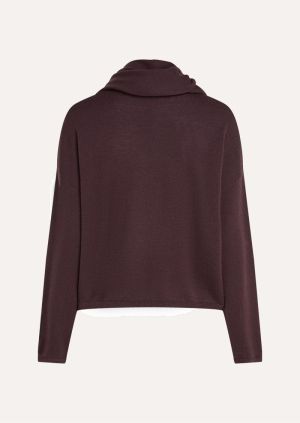 Pull met sjaal baroque red