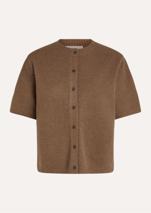 Gilet korte mouw teak