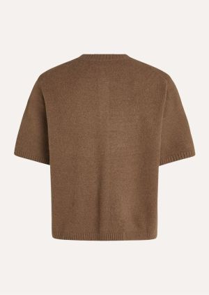 Gilet korte mouw teak