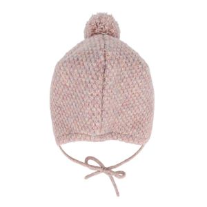 Muts pompon, touwtjes 0017